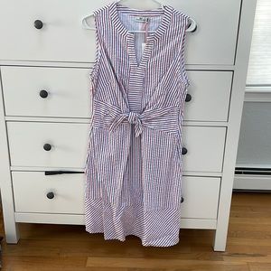 NWT red, white and blue seeksucker dress